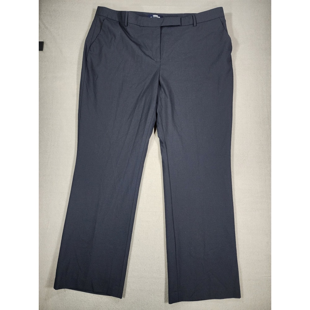 Lands' End Outfitters Women's Dress Pants Size 20 Tall Black Wool Blend Office